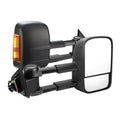 Black electric exterior rear vision mirror with LED light for Nissan NP300 D23 2015-on models