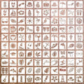 Milky white PET film spray painting templates showing flower, animal, letter, and pattern designs