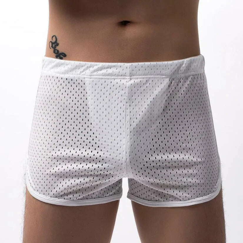 Men's cotton three-point boxer shorts in multiple colours on a mid waist