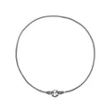 A simple S925 sterling silver clavicle necklace for women on a white background.