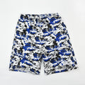 Men's casual floral print swimming trunks in a free size, made from polyester.