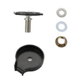 Black stainless steel high-pressure glass washer with ABS base and copper hose connector