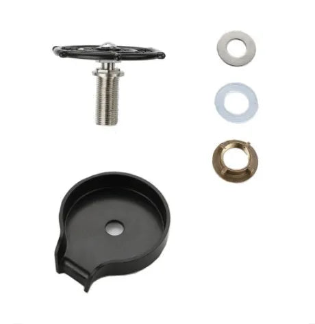 Black stainless steel high-pressure glass washer with ABS base and copper hose connector