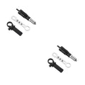Black metal electric drill rivet gun with handle, wrench, and multiple rivet heads for industrial applications