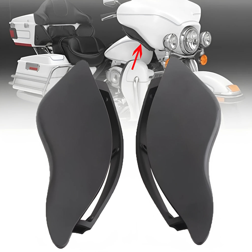 Harley Davidson three-wheel gliding motorcycle windshield side wing kit in ABS plastic