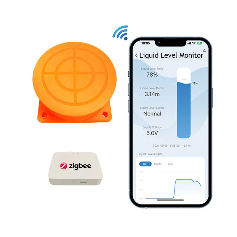 Moray ME201W wireless fluid level monitor with mobile app control for remote tank measurement