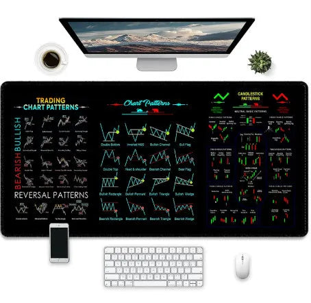 Large gaming mouse pad with printed game artwork on natural rubber surface