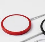 Magsafe magnetic wireless charger for Apple iPhone in silver, black, blue, or red metal finish