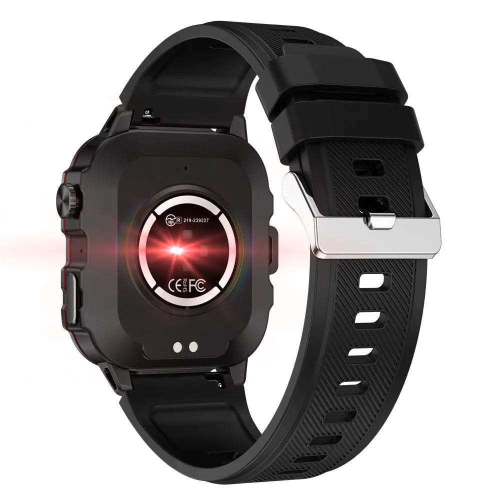 QX11 smart watch with TFT touch screen showing health metrics on wrist