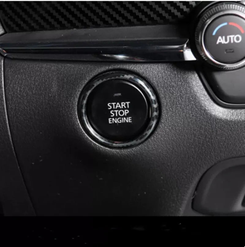 Atz modified vehicle steering wheel decorative sticker set showing aluminum alloy hollow button styles in brushed red, silver, and blue finishes