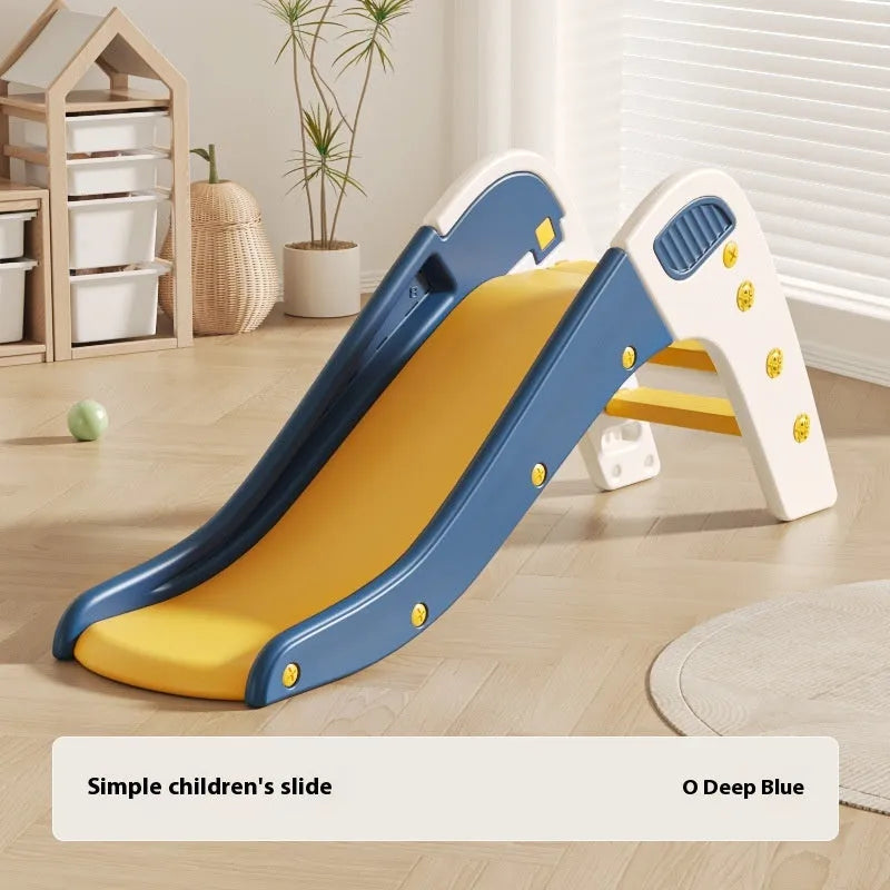 Small plastic baby slide for infants under 3 years in blue, yellow, brown, or grey colours