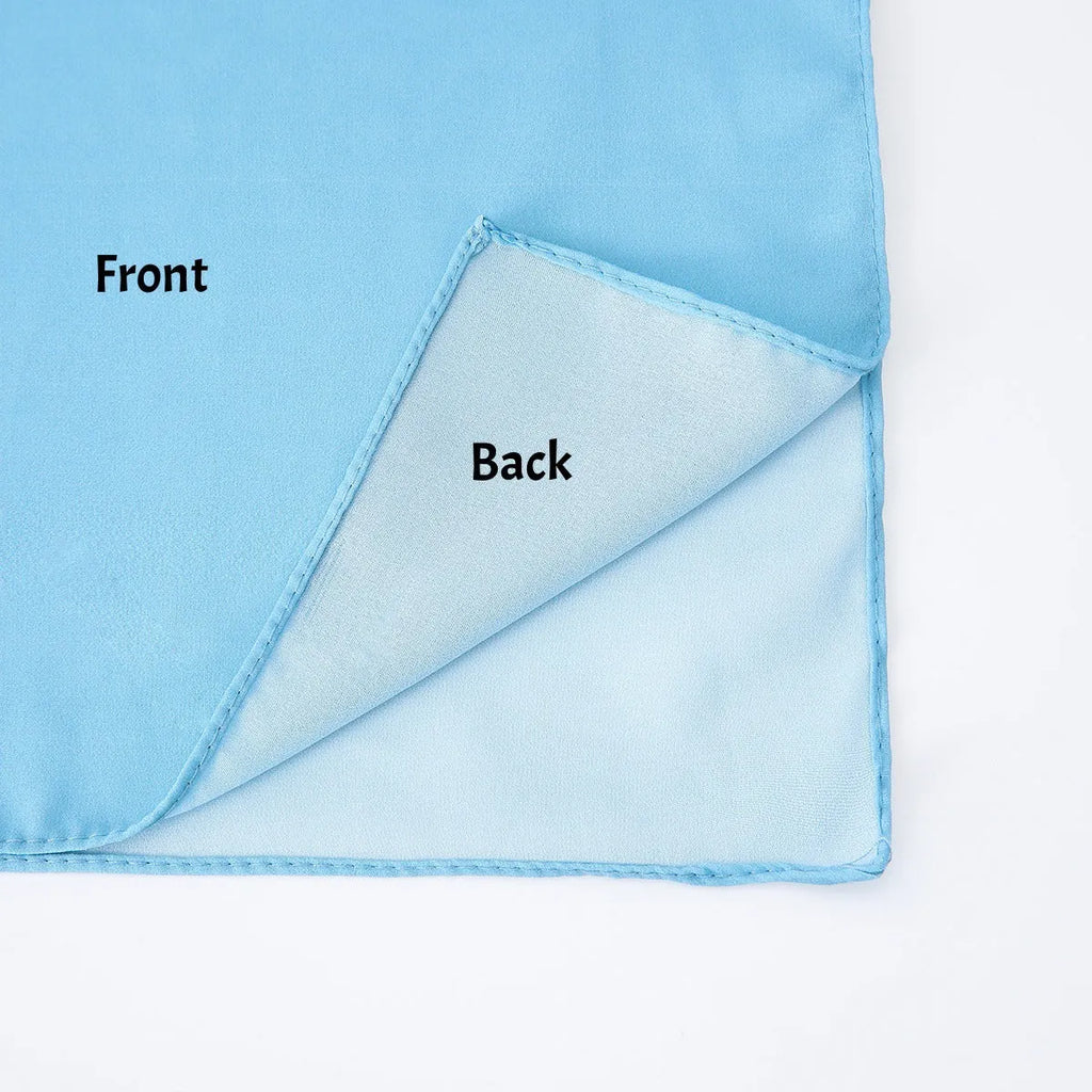 Long lightweight chiffon scarf with bubble towel texture draped to show its length and soft drape.