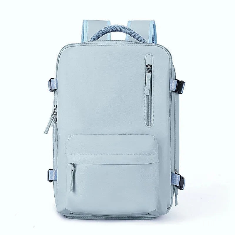 Waterproof nylon mummy backpack in multiple colour options showing large capacity travel bag