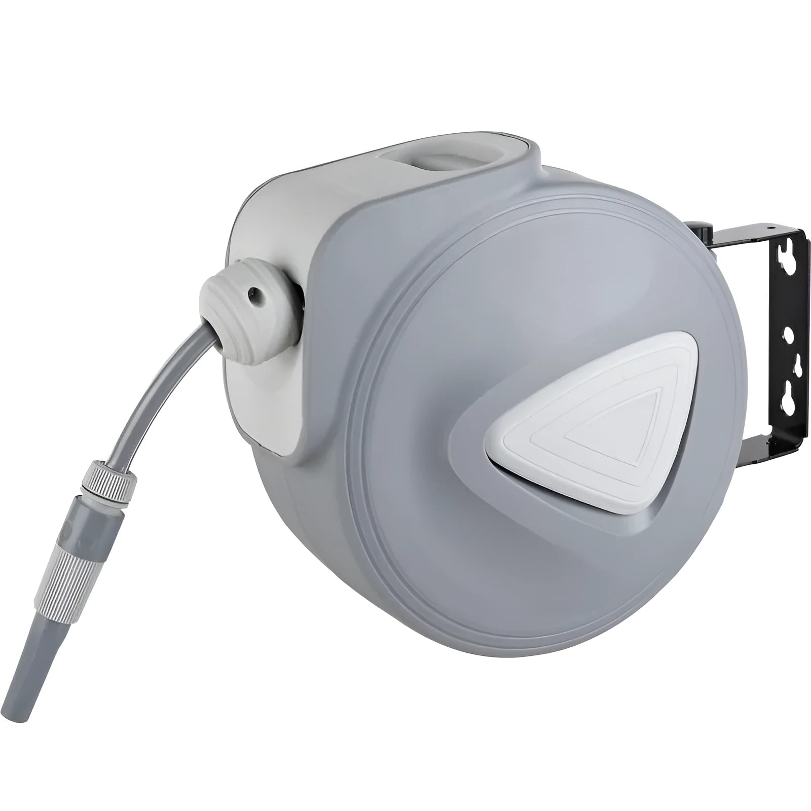 Automatic retractable hose reel water drum with 10 metre PVC pipe for car wash and garden use