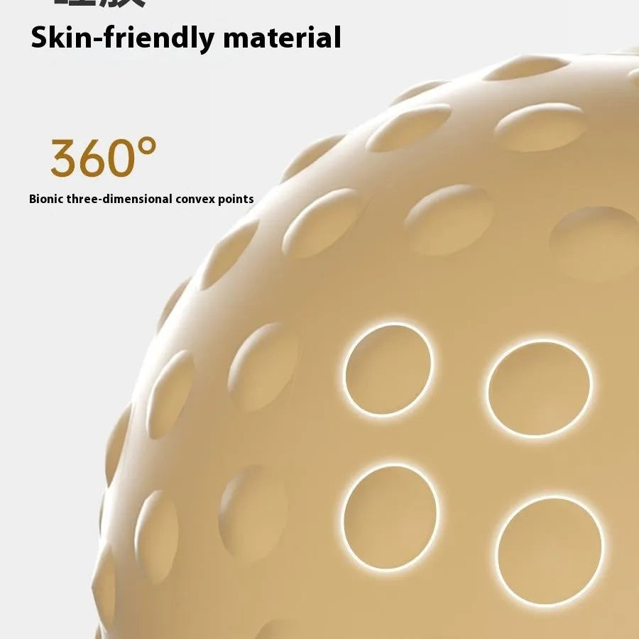 Massage ball for cold and hot compress therapy in caramel mocha and oil fruit green colour options