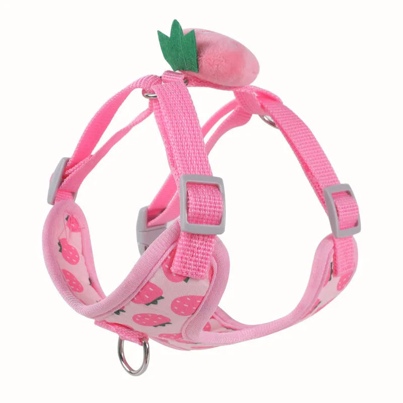 Reflective chest strap vest-style dog walking lead in avocado colour with adjustable handle for small dogs.
