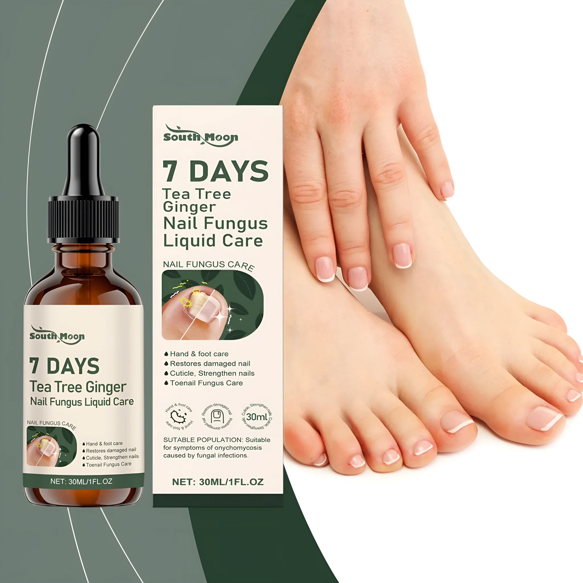 30ml nail care solution bottle for daily brightening and nourishing treatment