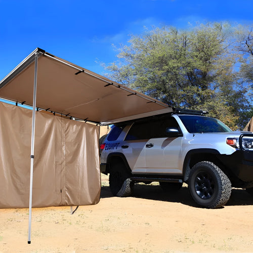 Black glue-treated car sunshade and camping tent with aluminium alloy poles in multiple size options