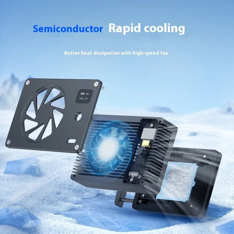 Black aluminium alloy passive radiator heatsink for PC cooling, measuring 89mm by 52mm.