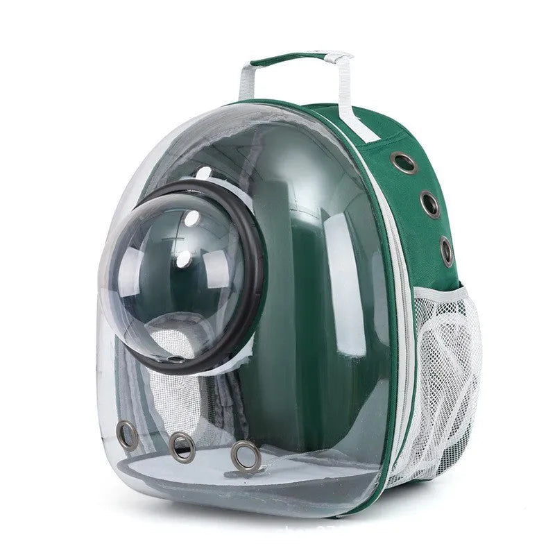 PC pet carrier bag with side opening in various solid colours including grey, pink, green, and blue