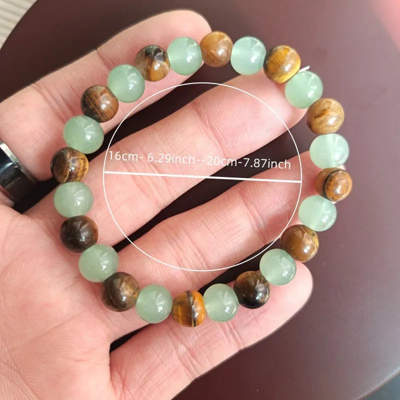 Fashion universal tiger eye bracelet unisex glass crystal geometric shape casual jewellery