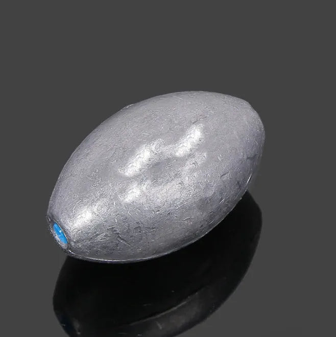 Tongxin scale sinker sea fishing lead weight with plastic core olive design in rugby shape
