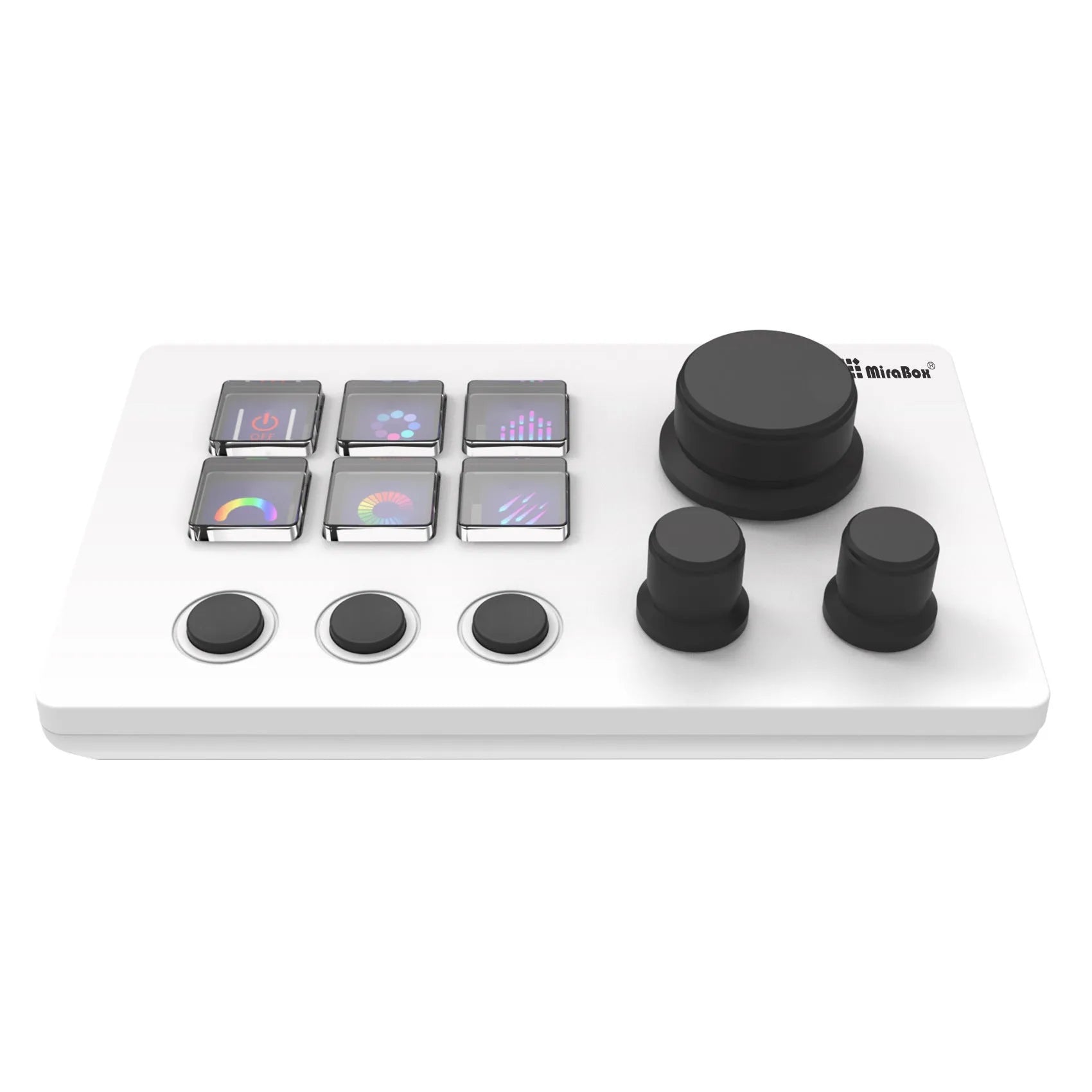 Visual Keyboard N3 white and black numeric keypads with data cable and bracket.