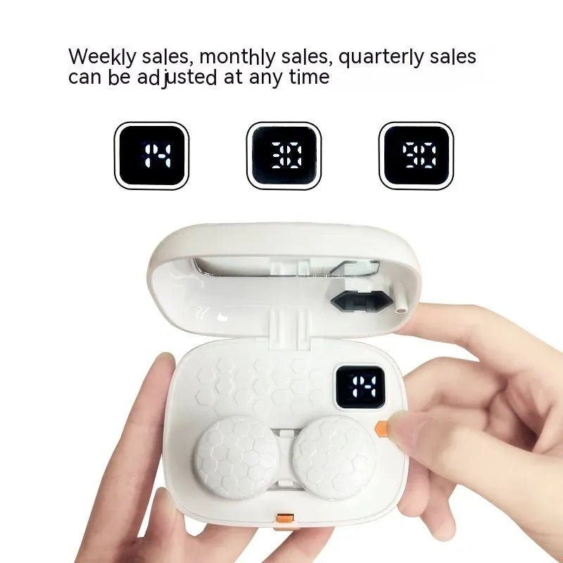 Automatic ultrasonic cleaning machine for invisible glasses in pearl white colour