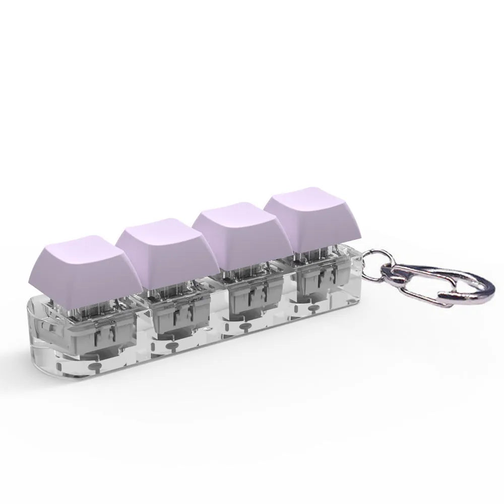 Four-key mechanical keyboard switch tester with ABS plastic housing showing 22x27x85mm dimensions