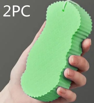 3D fish scale pattern bath sponge in light blue colour showing textured exfoliating surface