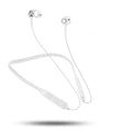 Sports Bluetooth earphones with a black neckband and stereo earpieces