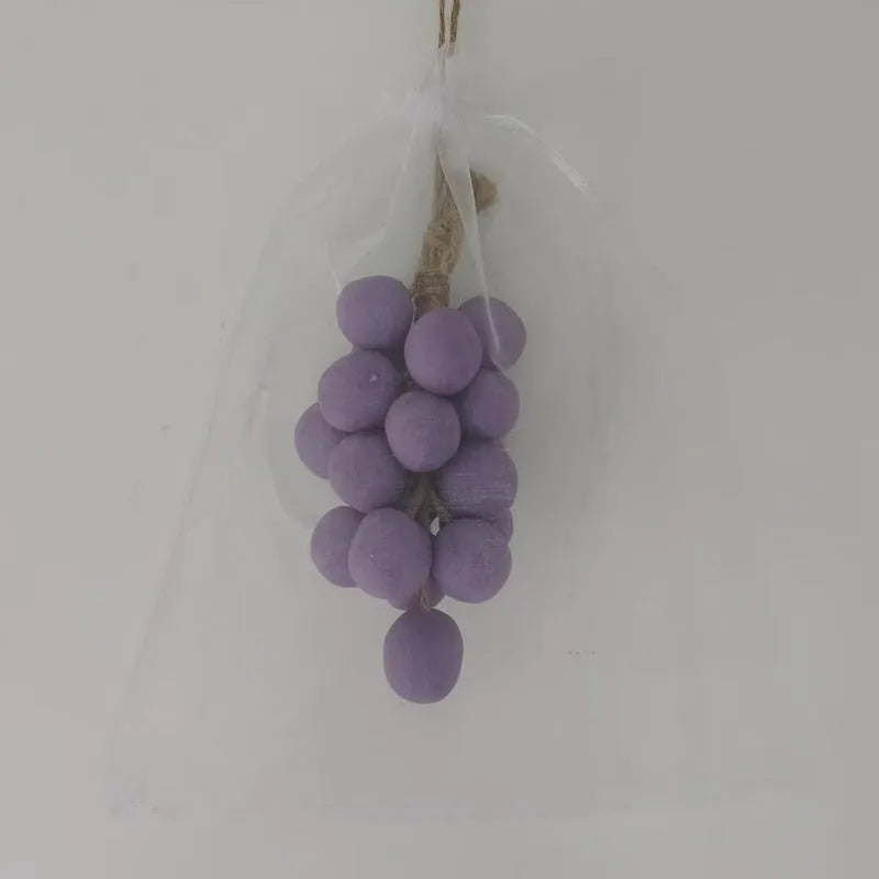 Grape handmade soap bars in black, green, purple and litchi variants showing mesh bag, gift box and long case packaging.