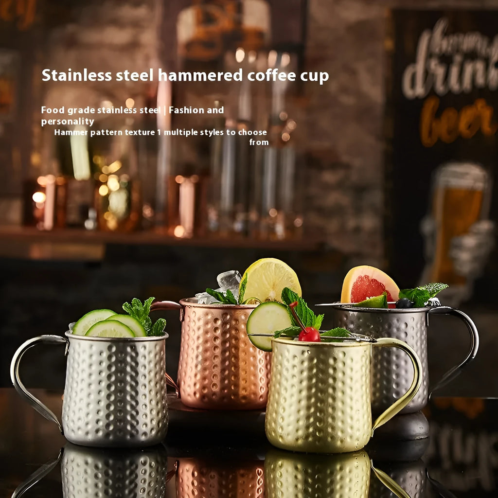 Stainless steel Moscow mule cup with copper plating in metallic finish