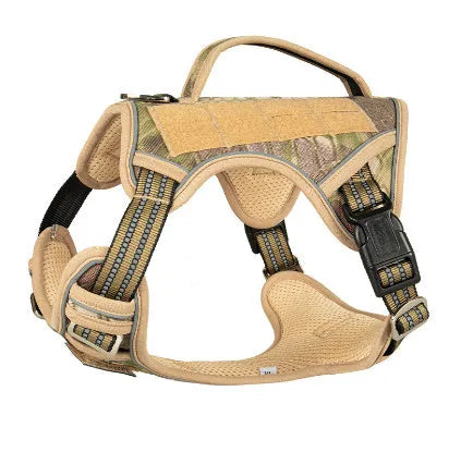 Tactical dog chest strap harness in Oxford cloth for search and rescue patrol working dogs