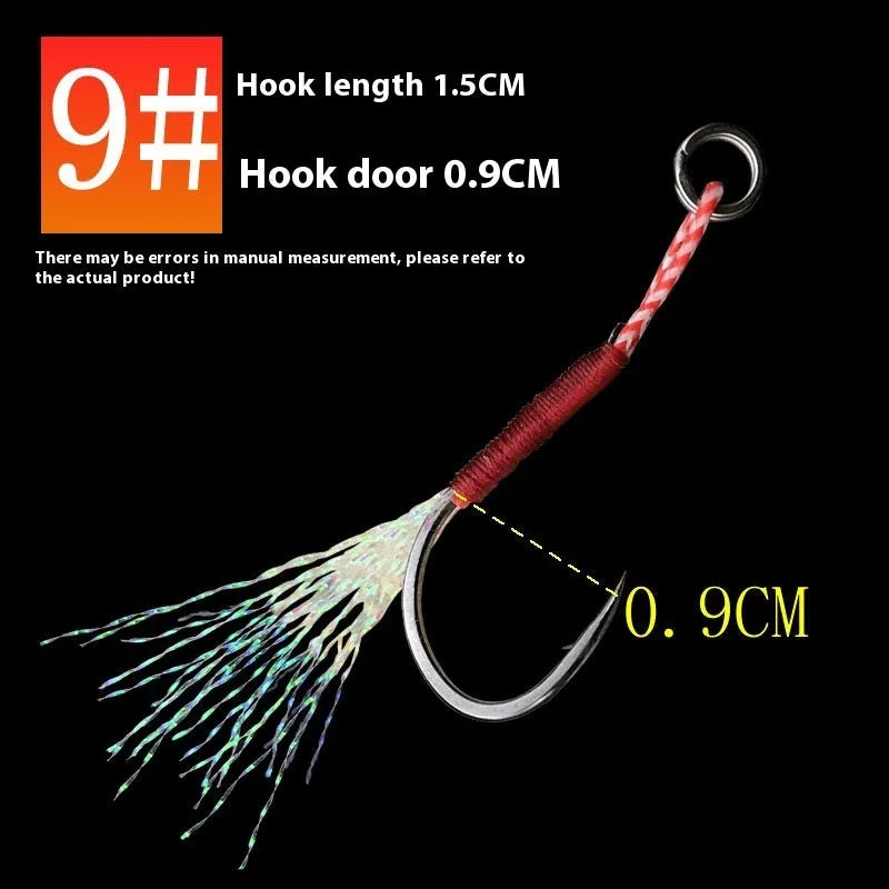 Bright wire iron plate single fishing hook in sizes No. 9-14 for boat and sea fishing