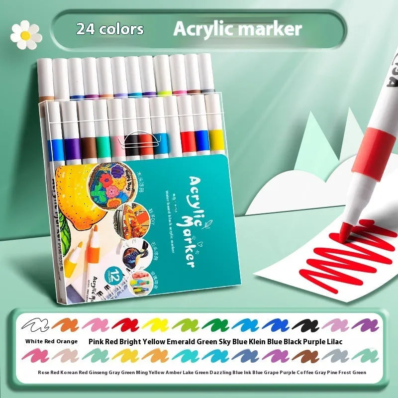 True Colour acrylic marker pen sets in multicolour box, available in packs of 12, 24, 36, 48, 60, or 80 colours for students.