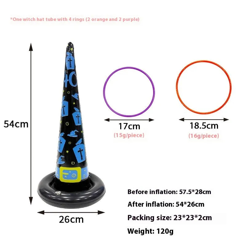 PVC inflatable octopus ferrule throwing toy in multiple colours for coordination games