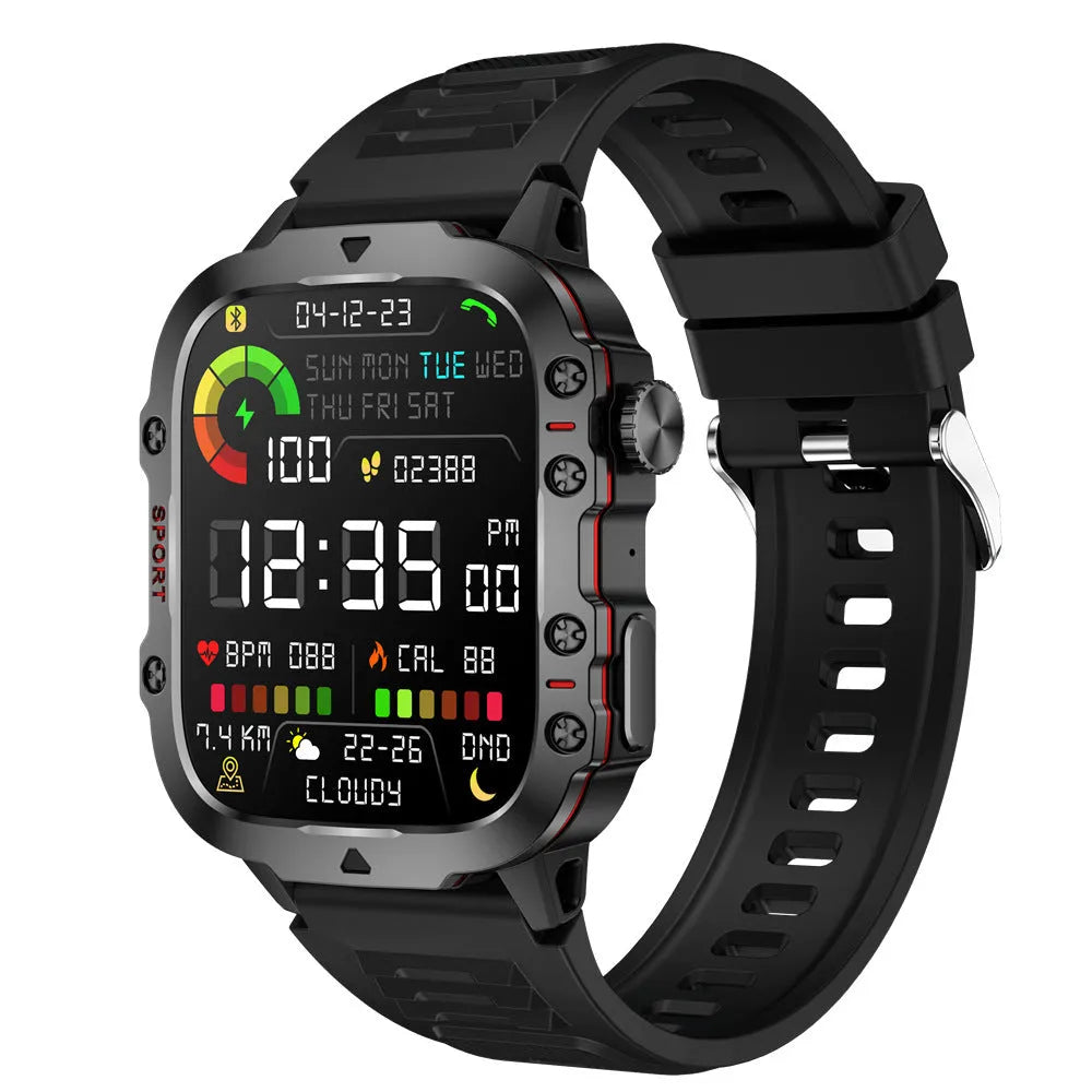 QX11 smart watch with TFT touch screen showing health metrics on wrist