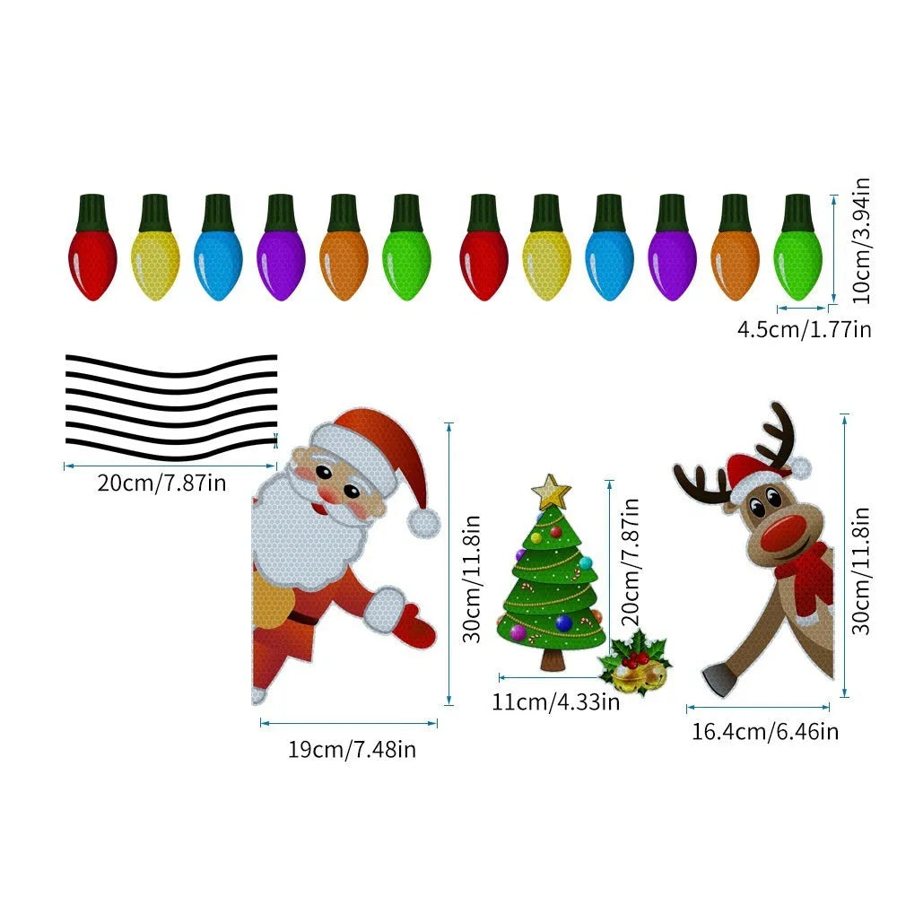 Medium-sized cartoon Christmas elk magnetic decoration sticker for car in RFM025 colour.