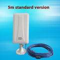 White USB wireless network card with high-power transmission for extended Wi-Fi coverage