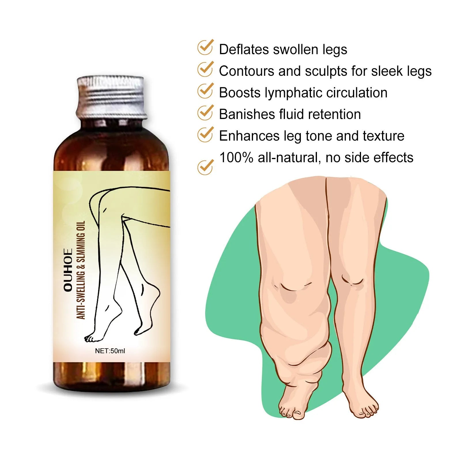 50ml bottle of moisturising body essential oil with botanical extracts