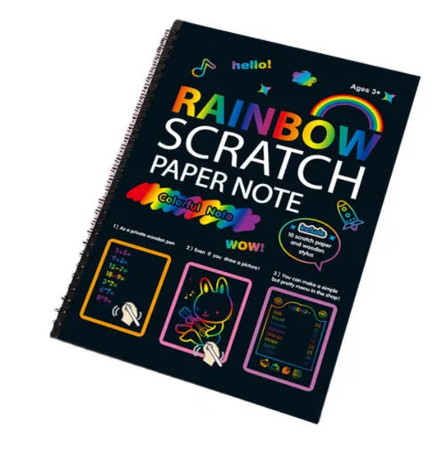 Large children's scratch art paper for colourful DIY scraping painting activities