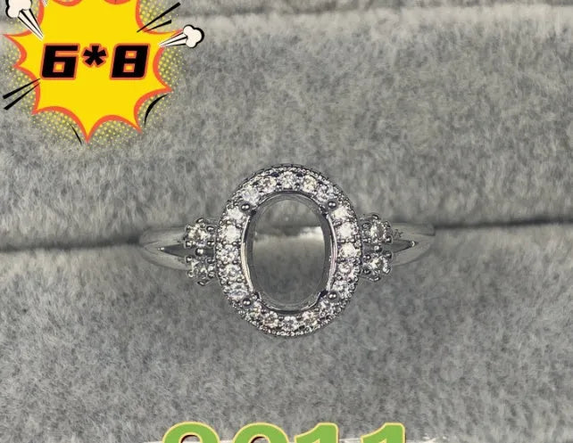Copper oval denier ring with a 6x8 mm five-pointed star and open mouth setting.