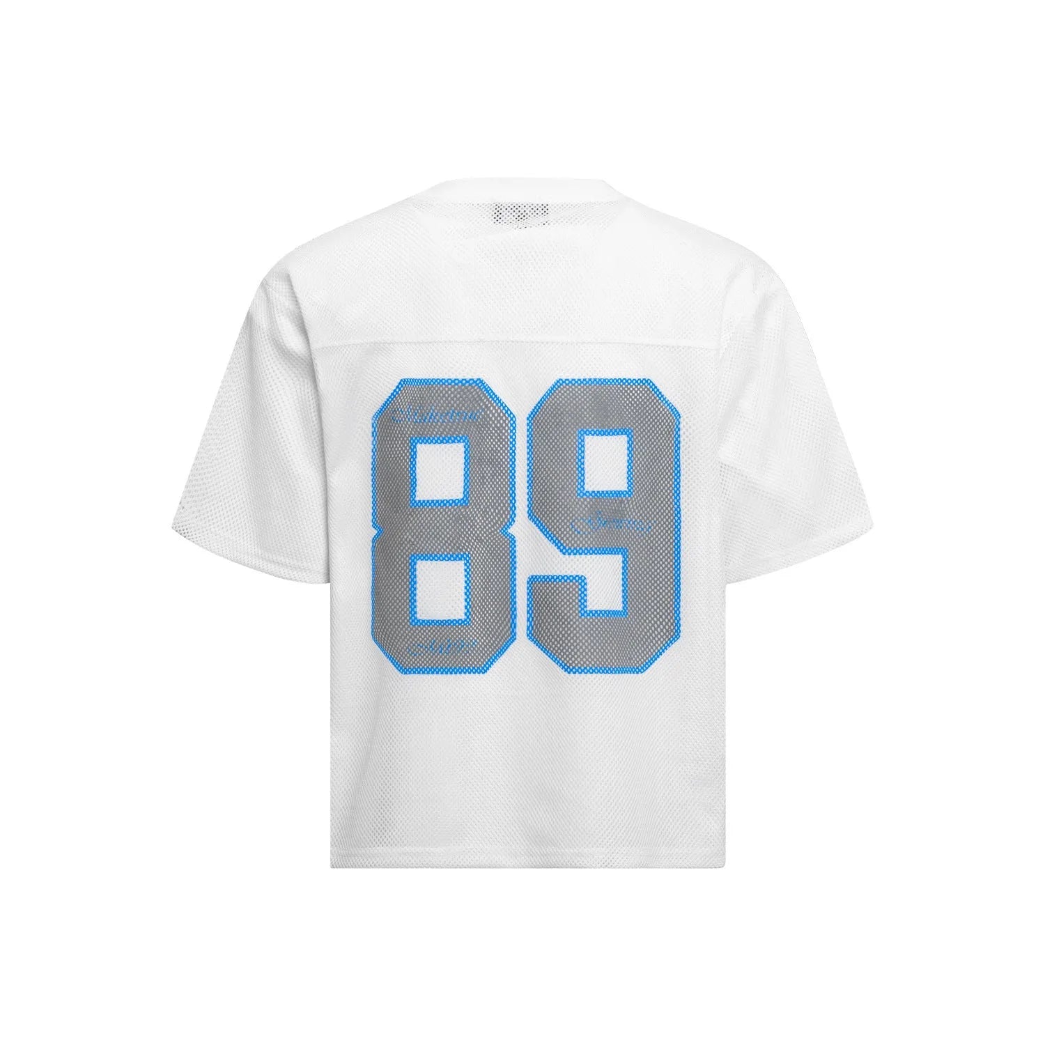High Street loose-fitting casual T-shirt with alphanumeric printing in white or black colour options