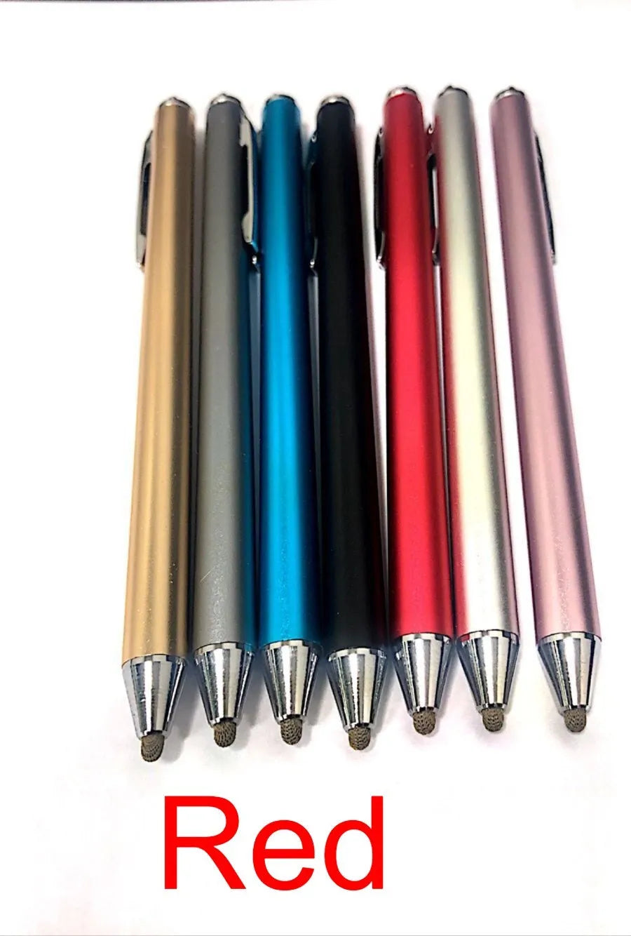 Metal capacitive stylus with fine 1.5mm tip for tablets and phones in seven colour options