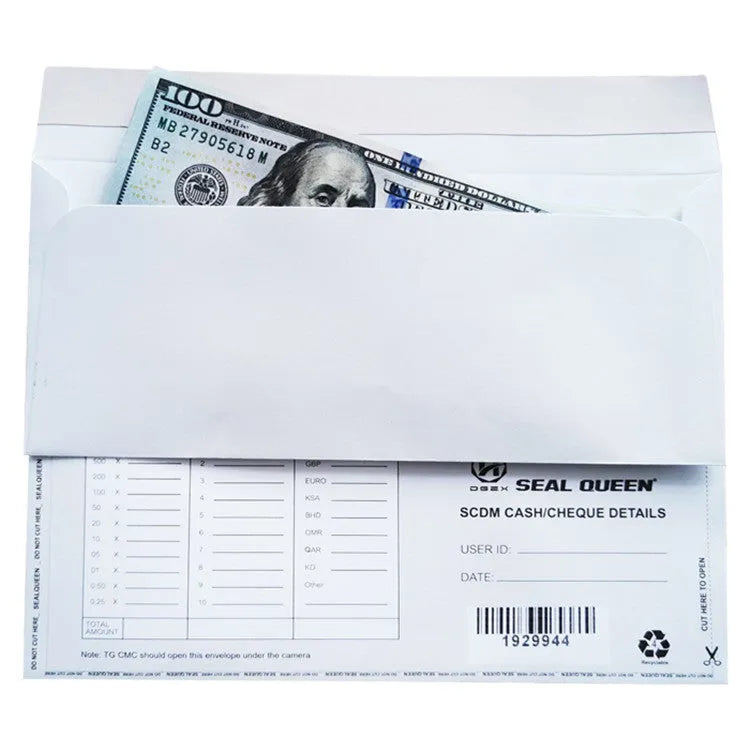 Blue anti-opening self-adhesive confidential security envelope showing tamper-evident features