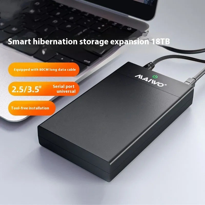 USB 3.0 external hard drive enclosure for 3.5 inch SATA hard drives with slide cover design