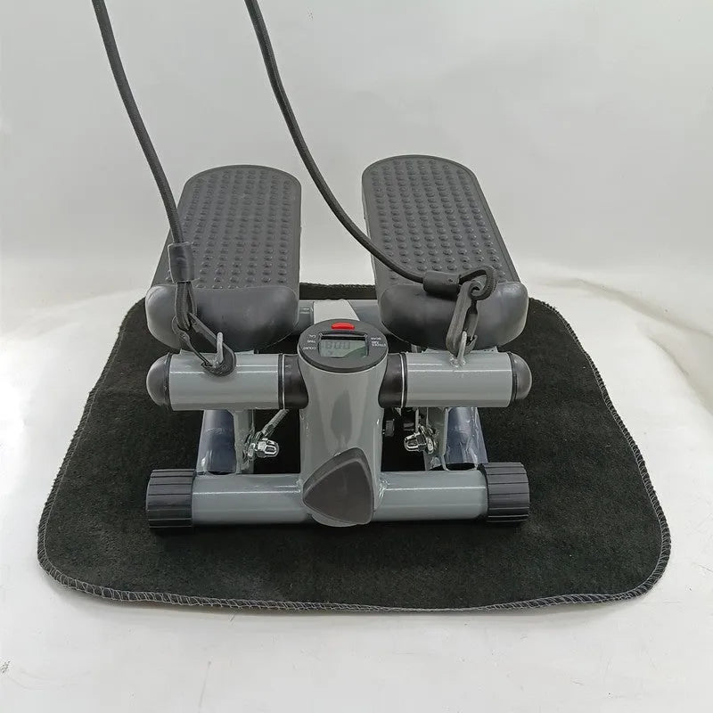 Silver grey hydraulic mini treadmill waist slimming machine with pedal design