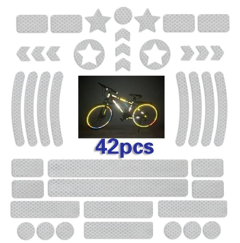 Bicycle reflective grid pattern warning tape showing geometric design and colour options