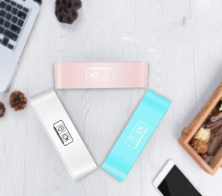 Blue rectangular LED atmosphere alarm clock with digital display and American style design